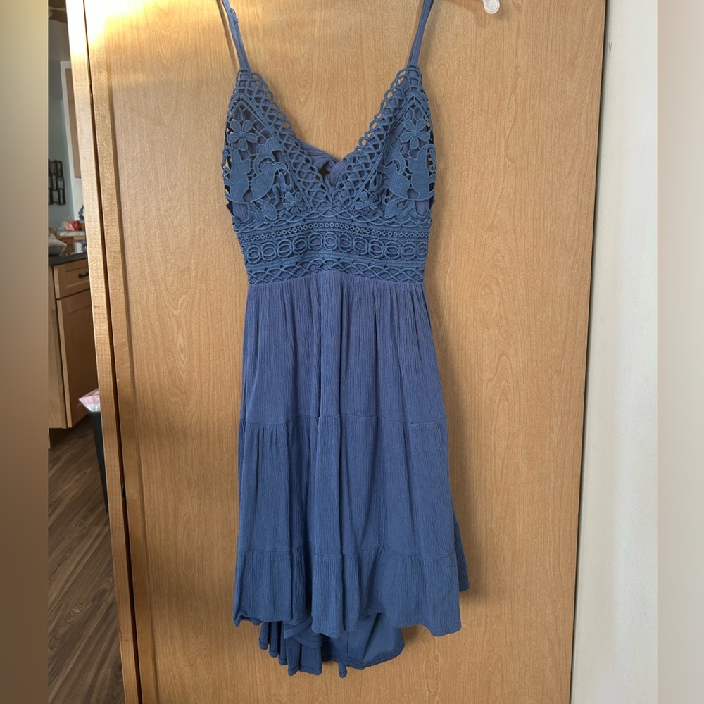 Windsor dusty Blue Lace Sundress